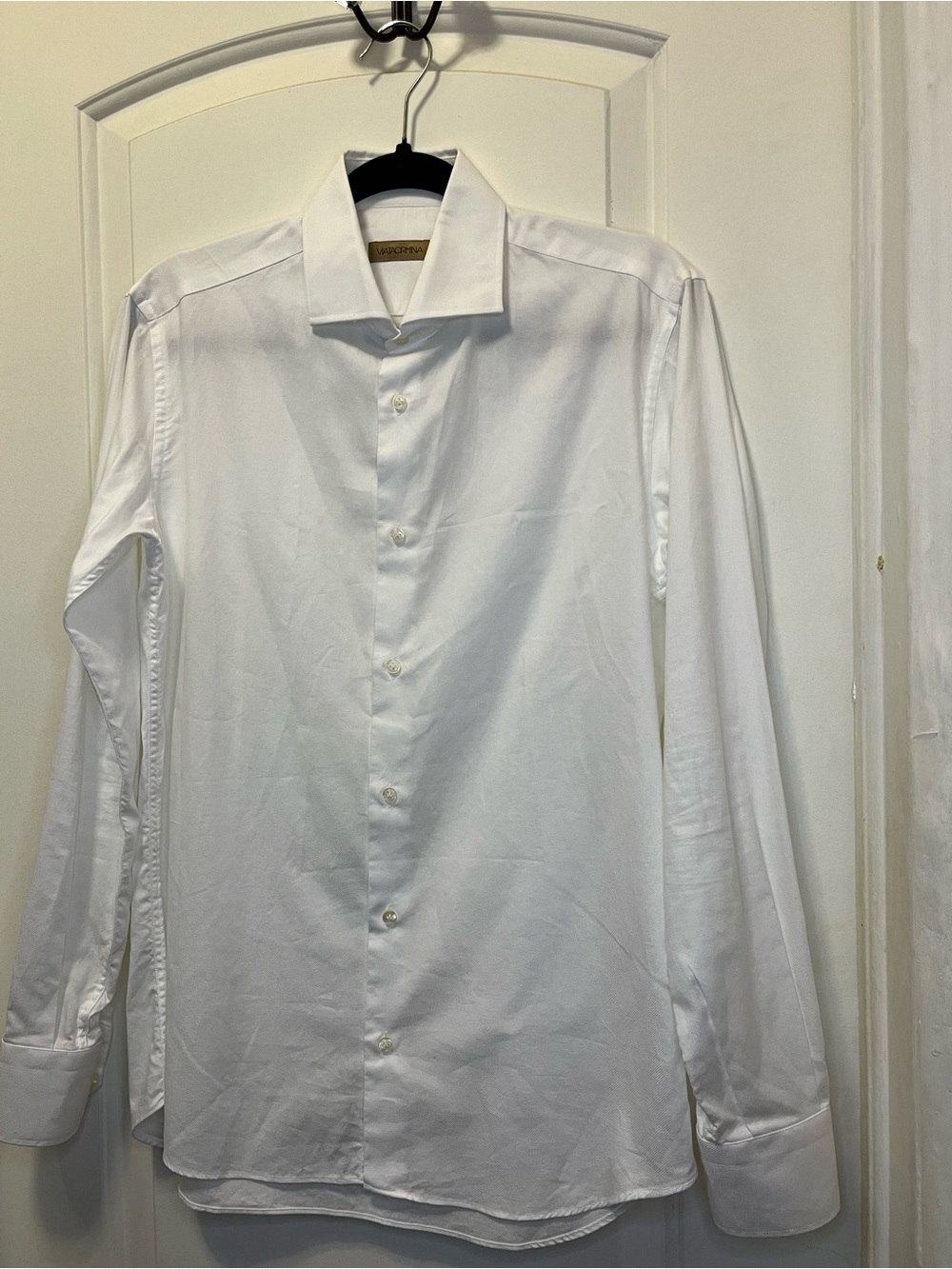 NWOT Classic White Men's Dress Shirt   Made in Italy .